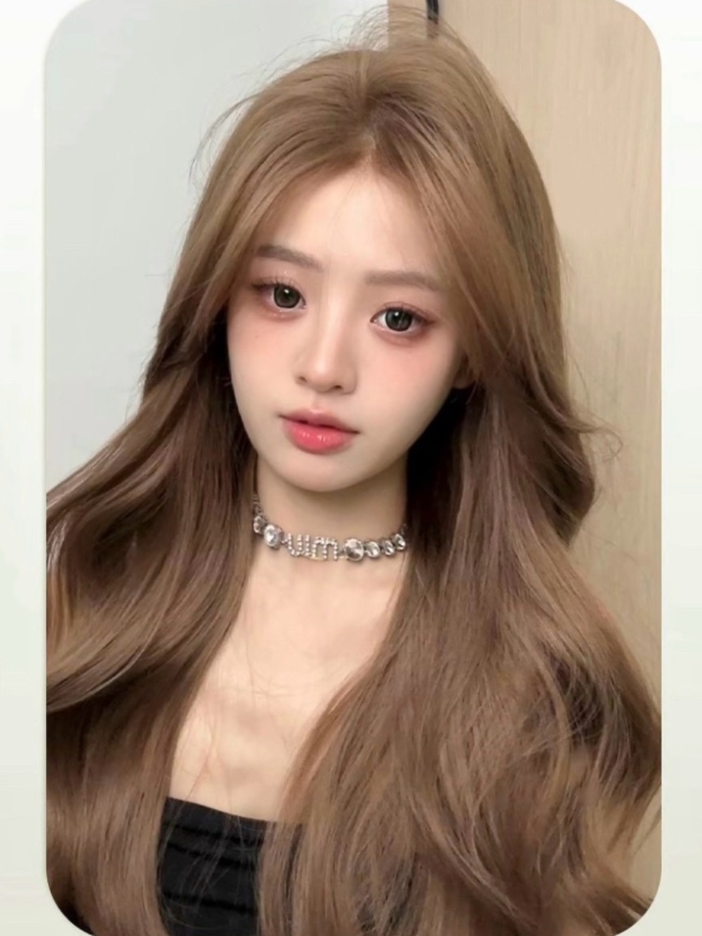Premium Synthetic Honey Brown Long Natural Wavy Wig